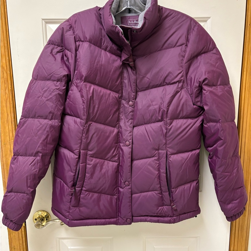 L.L. Bean Women's Maroon Goose down Puffer Jacket